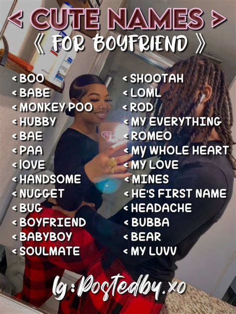 Cute Names For Bf