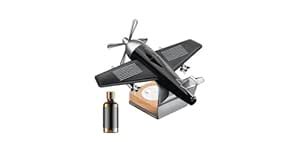QUEBERS Aircraft Design Car Air Freshener, Black Plastic Pod, Dashboard ...