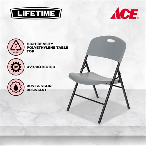 LIFETIME FOLDING CHAIR CLSSC ESSENTIAL #81133 GRY | Shopee Philippines