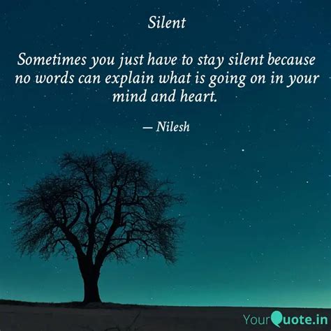 Silent Sometimes you jus... | Quotes & Writings by Vaghela Nilesh ...