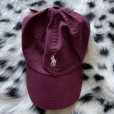 Polo Ralph Lauren Women's Burgundy Hat | Depop