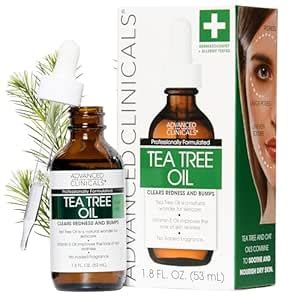 Advanced Clinicals 1.8oz Tea Tree Oil For Redness And Bumps. : Amazon ...