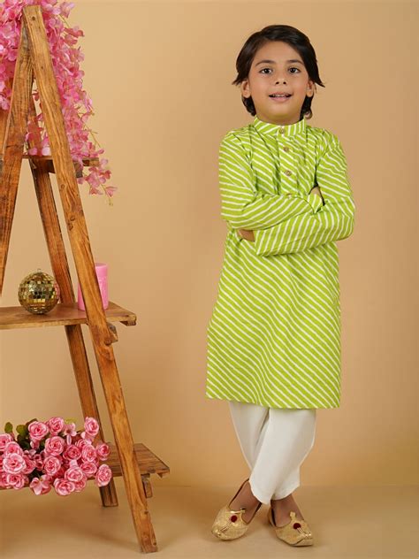 Green Leheriya Kurta Pajama – anokherang