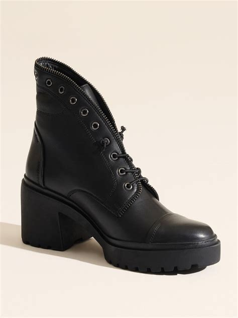 Carmen Leather Boots – Peach Flores