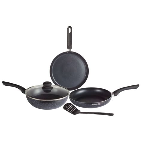 Andria Non-Stick Cookware - Black Set of 5 Pcs – Raj Imports