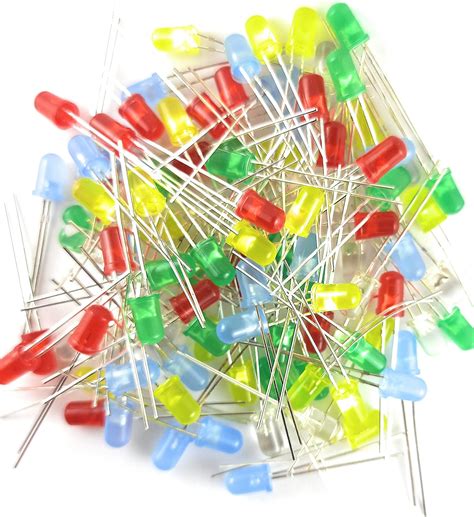 Buy SME 100 Pics 5mm LED Red, Green, Blue, Yellow 25 pics Each color ...