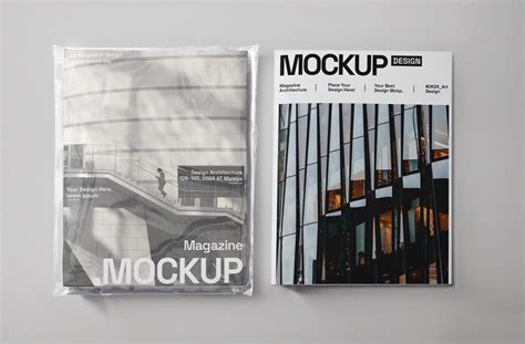 Plastic Packed Magazine Cover Mockup Free PSD - PsFiles
