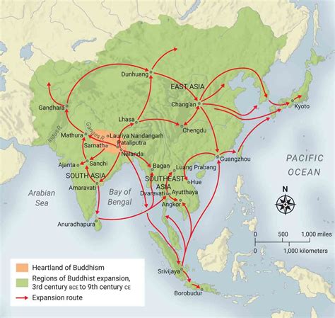 Spread Of Buddhism Map
