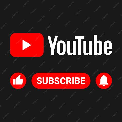 Premium Vector | Youtube subscription button with bell icon for ...
