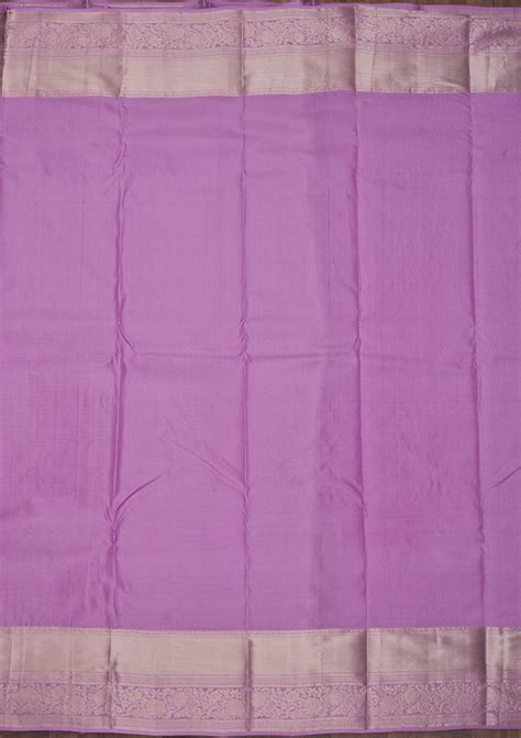 Buy Mauve Zariwork Pure Silk Saree - Koskii