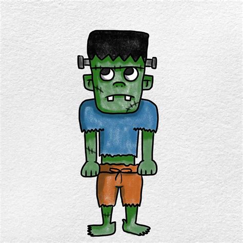 Easy Frankenstein Drawing - HelloArtsy