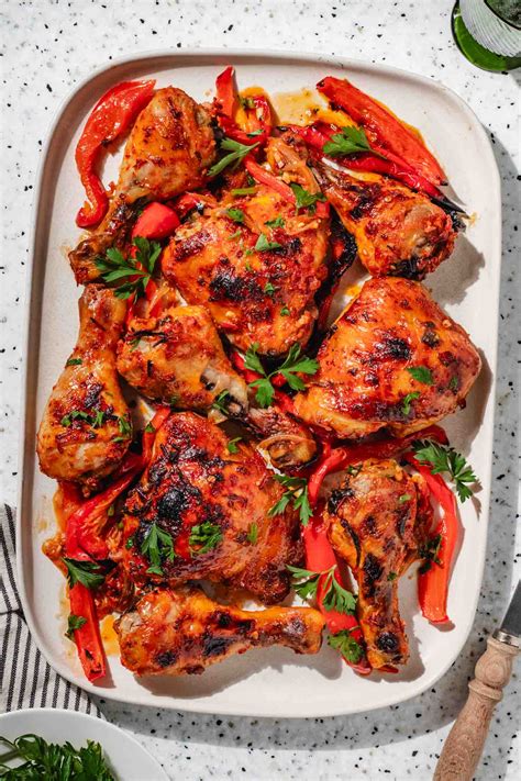Oven Baked Harissa Chicken (with Honey Glaze) - Hungry Paprikas
