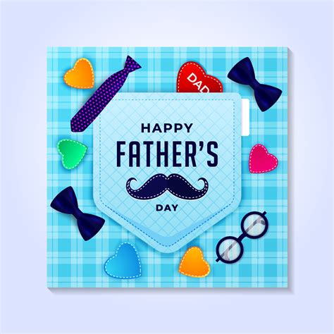Happy Father's Day greeting card design, Father's Day social media Post ...