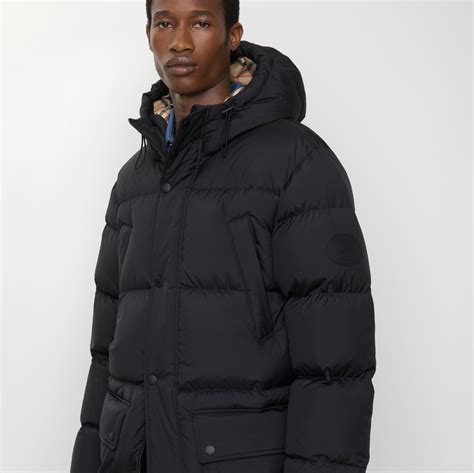 Hooded Puffer Jacket in Black - Men, Nylon | Burberry® Official
