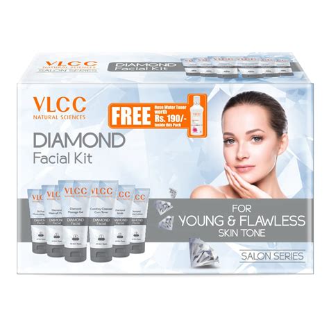 VLCC Diamond Facial Kit with FREE Rose Water Toner - 300g + 100ml ...