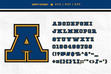Modern Varsity Font SVG, Vintage Varsity Font, Varsity Letter Font ...