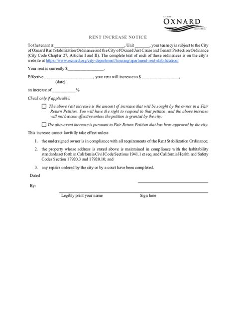 Fillable Online How The New California Rent Increase Laws Affect ...