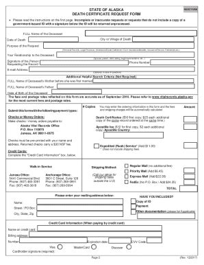 Death Certificate Canada | pdfFiller