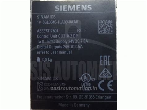 Repair / Purchase Sinamics S120 Control Unit CU310-2DP Automaiton ...