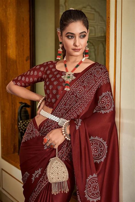 Red Silk saree for women