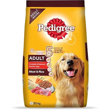 Buy Pedigree Dry Food for Adult Dogs, Meat & Rice, 20kg Online at Low ...