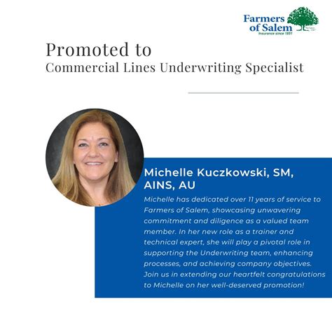 Farmers of Salem on LinkedIn: Congratulations, Michelle Kuczkowski!