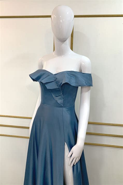 Dark Dusty Blue 001 - Gown Concept Sales and Rental