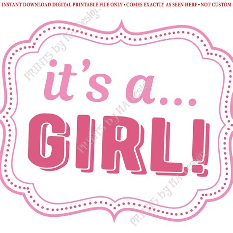 It's a GIRL Gender Reveal Sign Having a Girl - Etsy.de