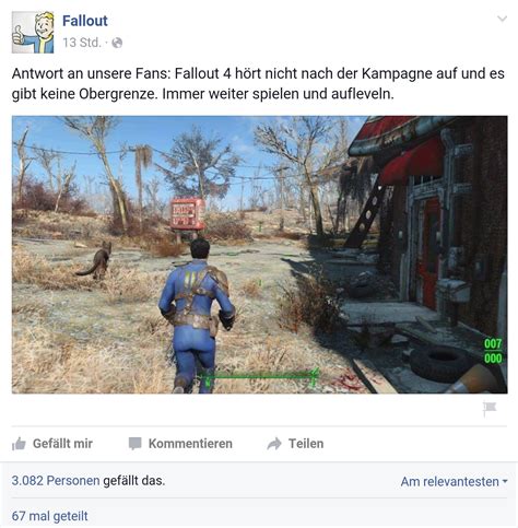 Gute Fallout 4-Nachrichten: keine Level-Cap, Spiel geht unendlich ...