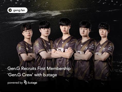 b.stage | Gen.G Launches Membership Program “Gen.G Crew” with b.stage ...