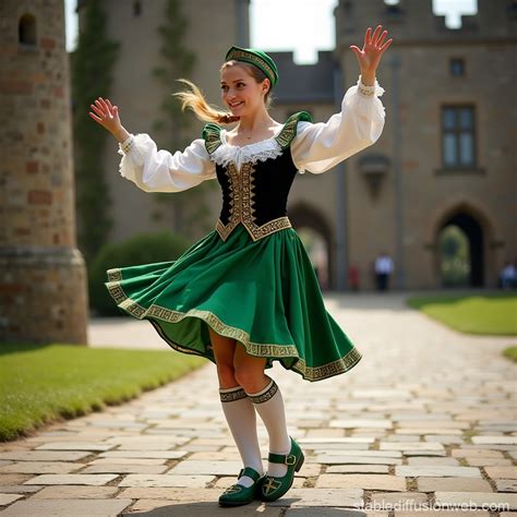 irish dancer a lively image of traditional irish dancer performing in ...
