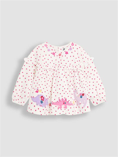 Buy JoJo Maman Bébé Cream Dino Appliqué Tunic Top from Next India