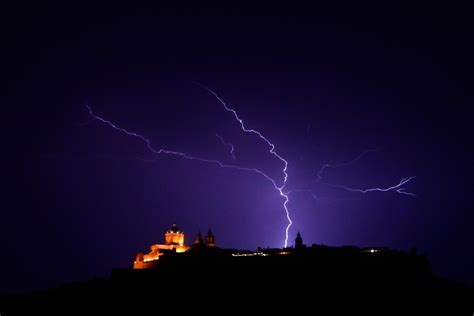 In pictures: Lightning cracks over Malta in August shower