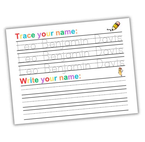 Personalized Name Tracing/Writing Activity Worksheet: Handwriting ...