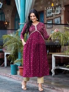 Label Khoj Women Floral Print A-line Kurta - Buy Label Khoj Women ...