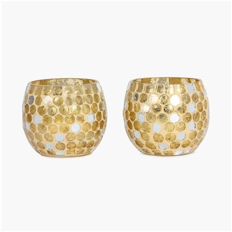 Buy Tranquil Set of 2 Glass Votive Holders from Home Centre at just INR ...