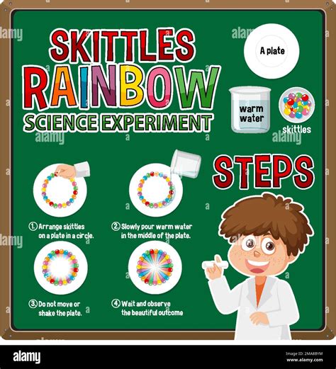 Rainbow skittles science experiment illustration Stock Vector Image ...