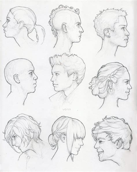 Male face side view Drawing Reference and Sketches for Artists