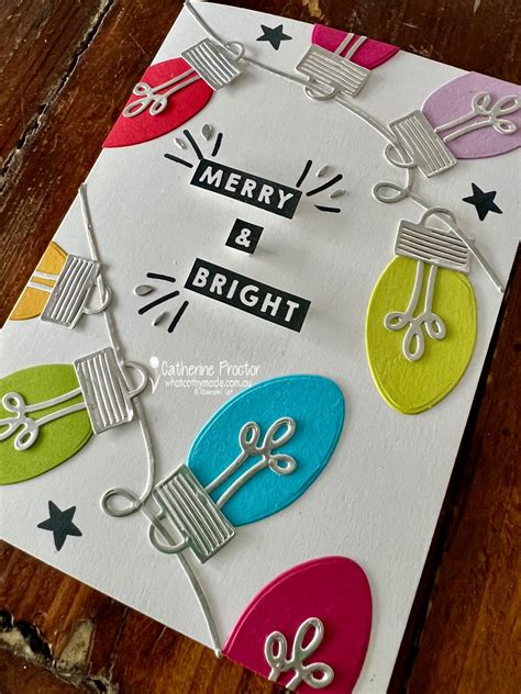 Stampin' Up! Merry & Bright Christmas Card - What Cathy Made | Merry ...