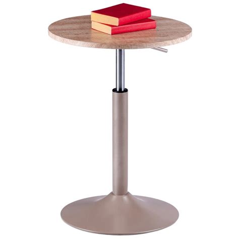 Winsome Wood Christian Reclaimed Wood/Satin Nickel Wood Veneer Round ...