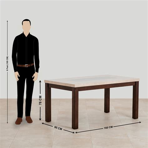 Buy Harmony Sia Faux Marble Top 6-Seater Dining Set with Chairs and ...