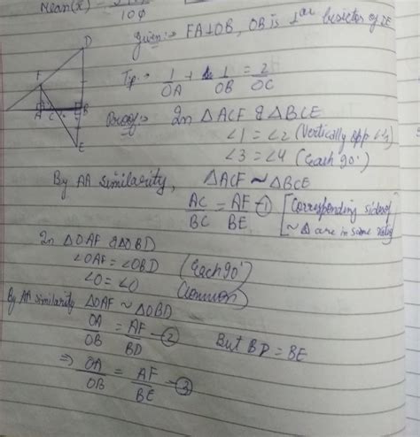 OB is perpendicular bisector of DE.FA is perpendicular to OB and FE ...