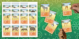 Juego de cartas: Animales en peligro de extinción