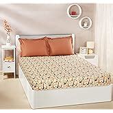 Amazon Brand - Solimo Floral Splash 144 TC 100% Cotton Double Bedsheet ...