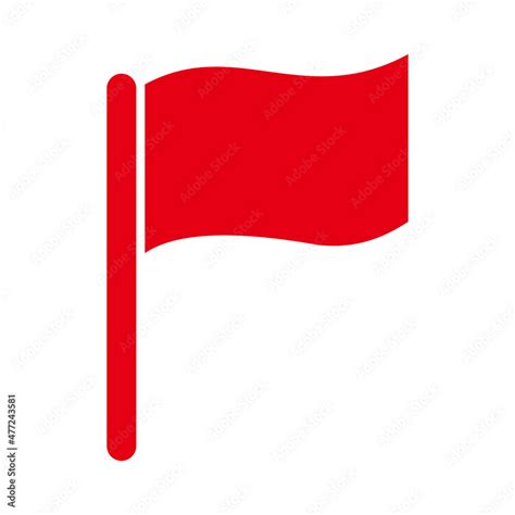 A red flag, with a small blue rectangle in the top left hand corner on which sits a white sun compos