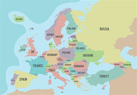 Europe Map with Names 的图像结果