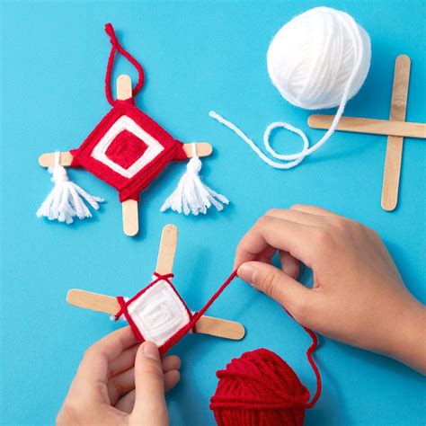 Popsicle Stick Yarn Craft at Madeline Lawless blog