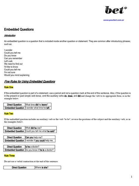 Image result for Embedded Questions