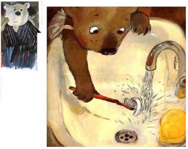 幼儿卡通风格小熊不刷牙儿童故事绘本PPT模板-PPT鱼模板网