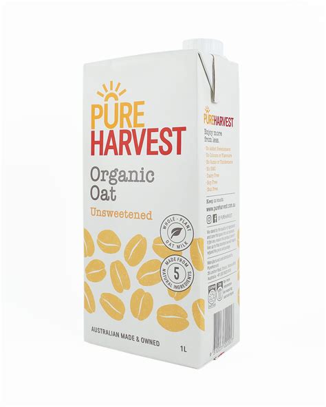 PUREHARVEST Organic Oat milk Unsweetened 1L - Radiance Wholefoods